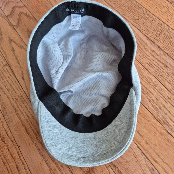 Dockers Hat Jersey Flat Top Gray Jersey Stretch L/XL HatNewsie Cap - Picture 2 of 9